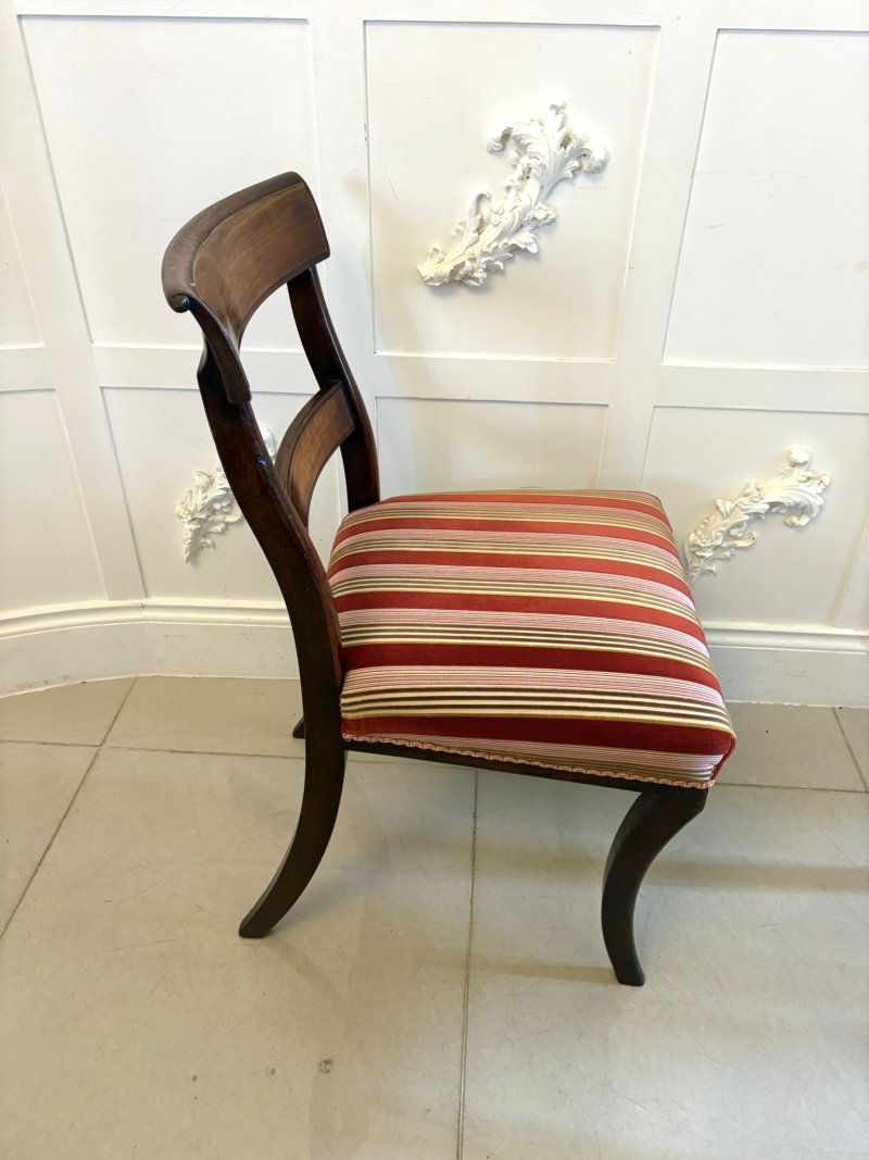 Antique Regency Mahogany Dining Chairs Set of Eight Including Two Carvers Scroll Arms - Image 15